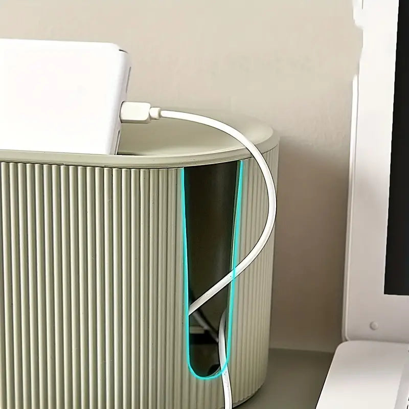 Cable Management Box – Hide Desk & TV Cable Clutter Instantly