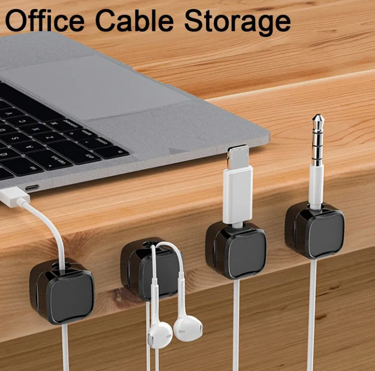 Magnetic Cable Organizer – Compact Cord Clips for a Tidy Desk