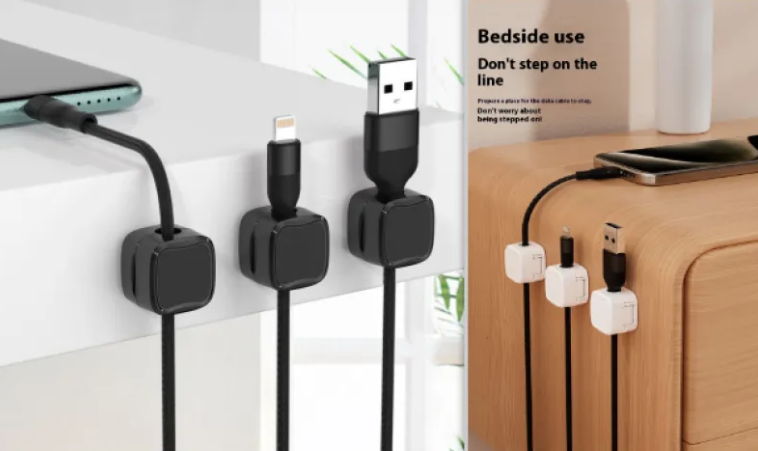 Magnetic Cable Organizer – Compact Cord Clips for a Tidy Desk