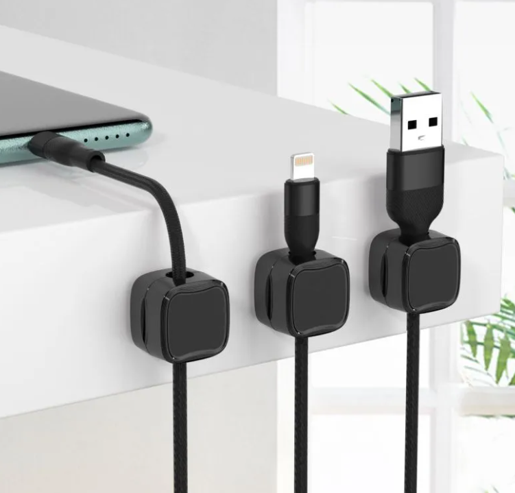 Magnetic Cable Organizer – Compact Cord Clips for a Tidy Desk