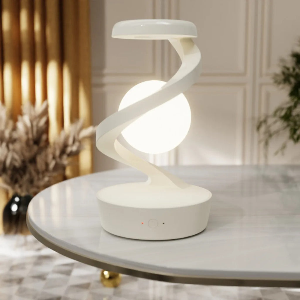 Rotating Moon Lamp with Wireless Charging – Magical Night Light