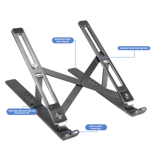 Adjustable Aluminum Laptop Stand – Portable Ergonomic Riser