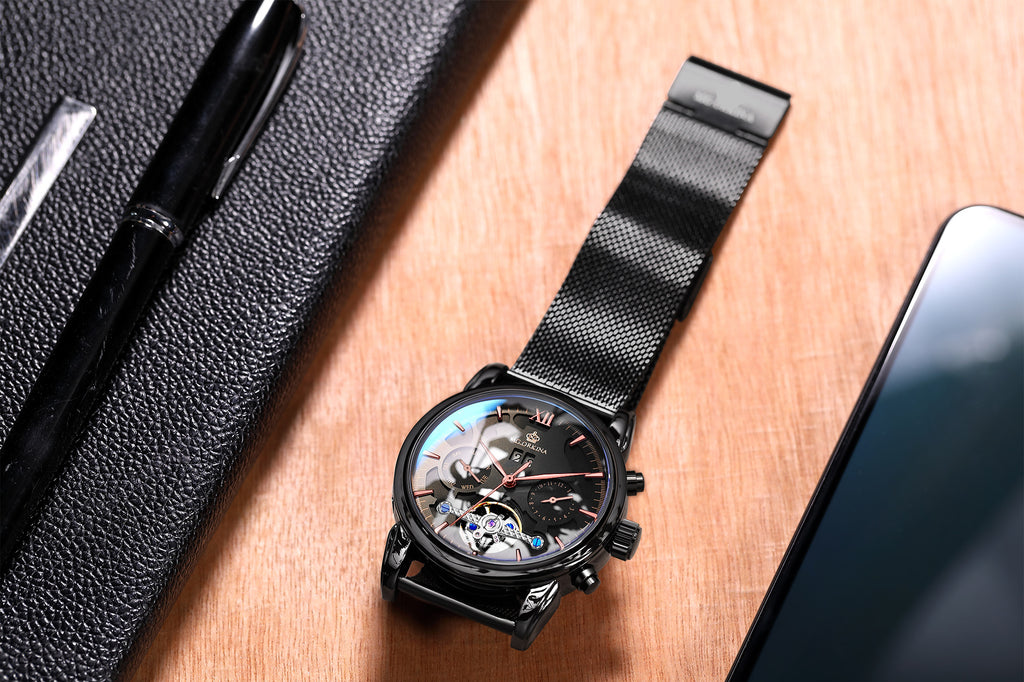 ORKINA Automatic Tourbillon Watch for Men – Luxury Mechanical Timepiece