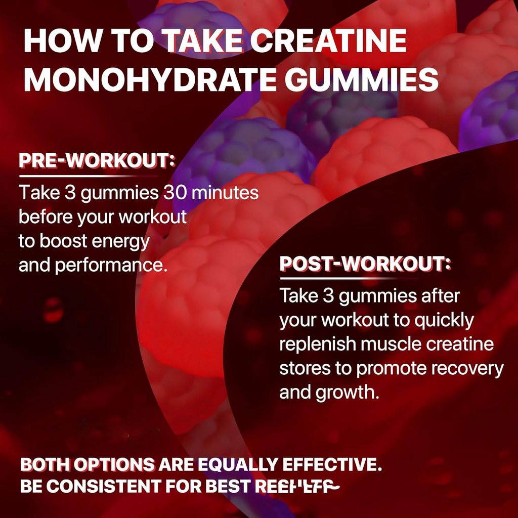 Muscle Boost Creatine Gummies – Energy, Recovery & Strength Support