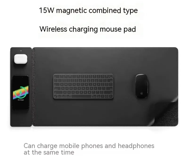 Magnetic Wireless Charging Mouse Pad – Power Up While You Work
