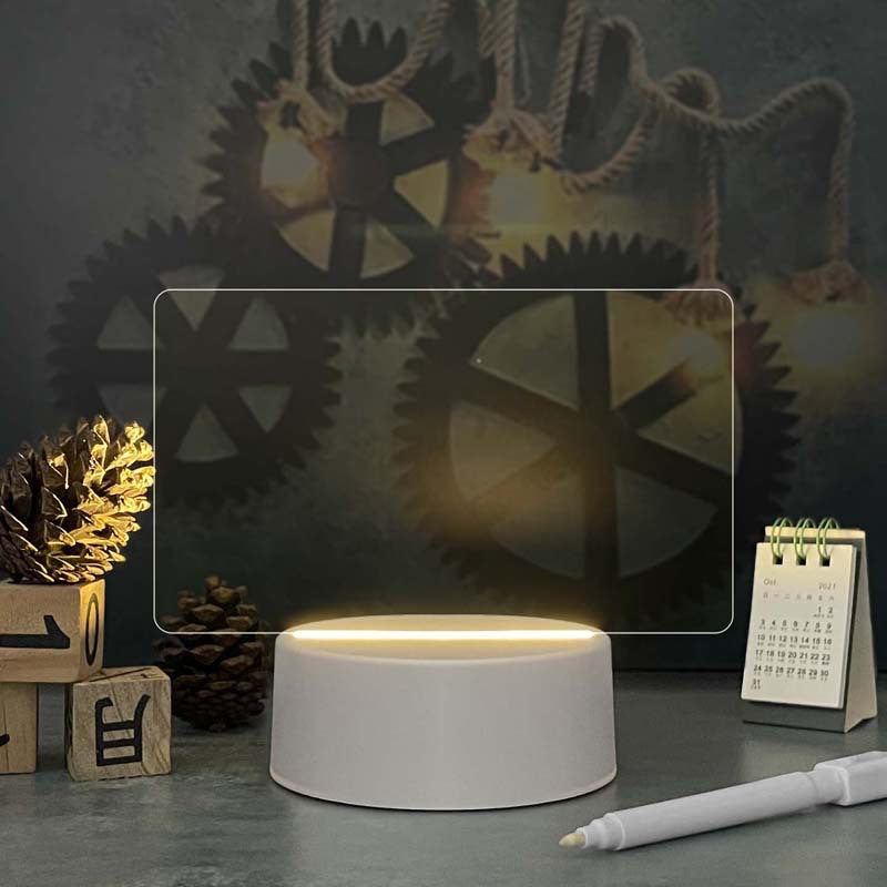 LED Acrylic Calendar Memo Board – Glow-Up Desk Organizer with Night Light