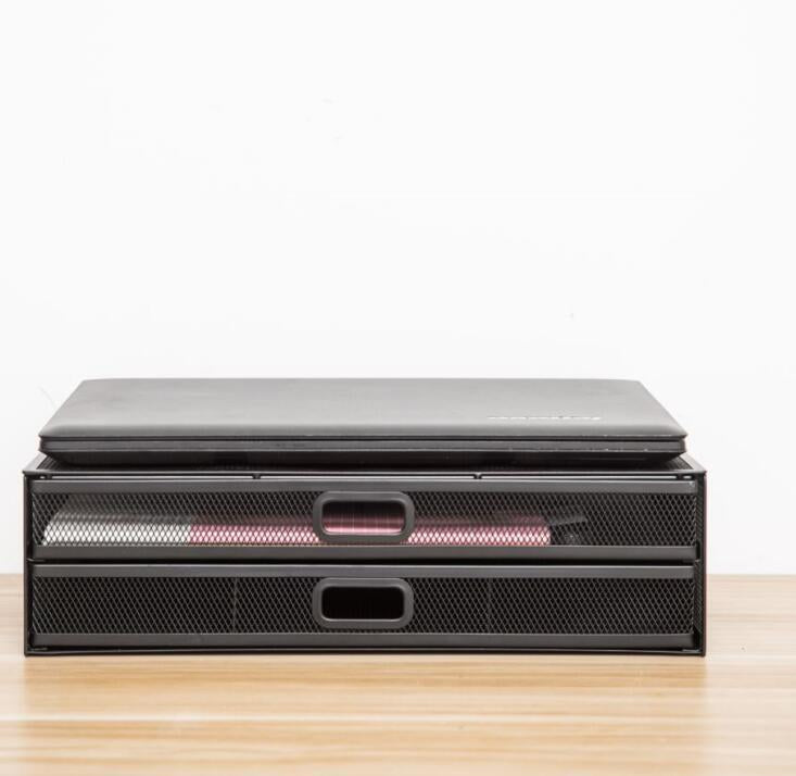 Metal Mesh Monitor Stand & Laptop Riser – Ergonomic Desk Upgrade
