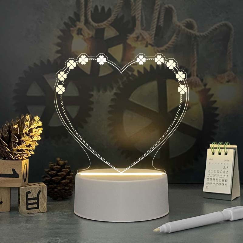 LED Acrylic Calendar Memo Board – Glow-Up Desk Organizer with Night Light