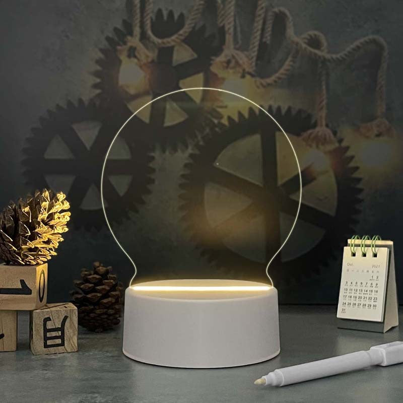LED Acrylic Calendar Memo Board – Glow-Up Desk Organizer with Night Light