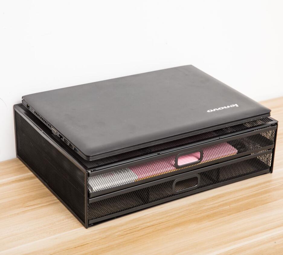 Metal Mesh Monitor Stand & Laptop Riser – Ergonomic Desk Upgrade
