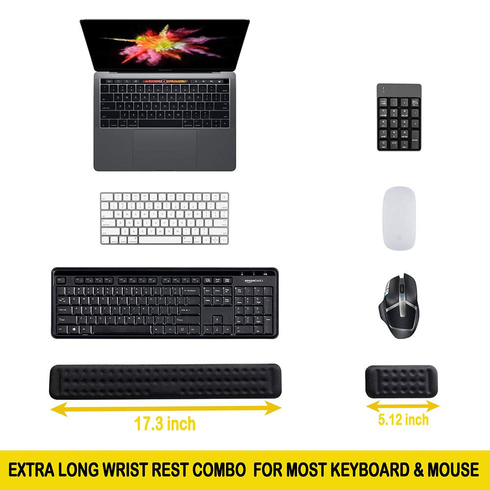 Ergonomic Keyboard & Mouse Wrist Rest – All-Day Comfort Support
