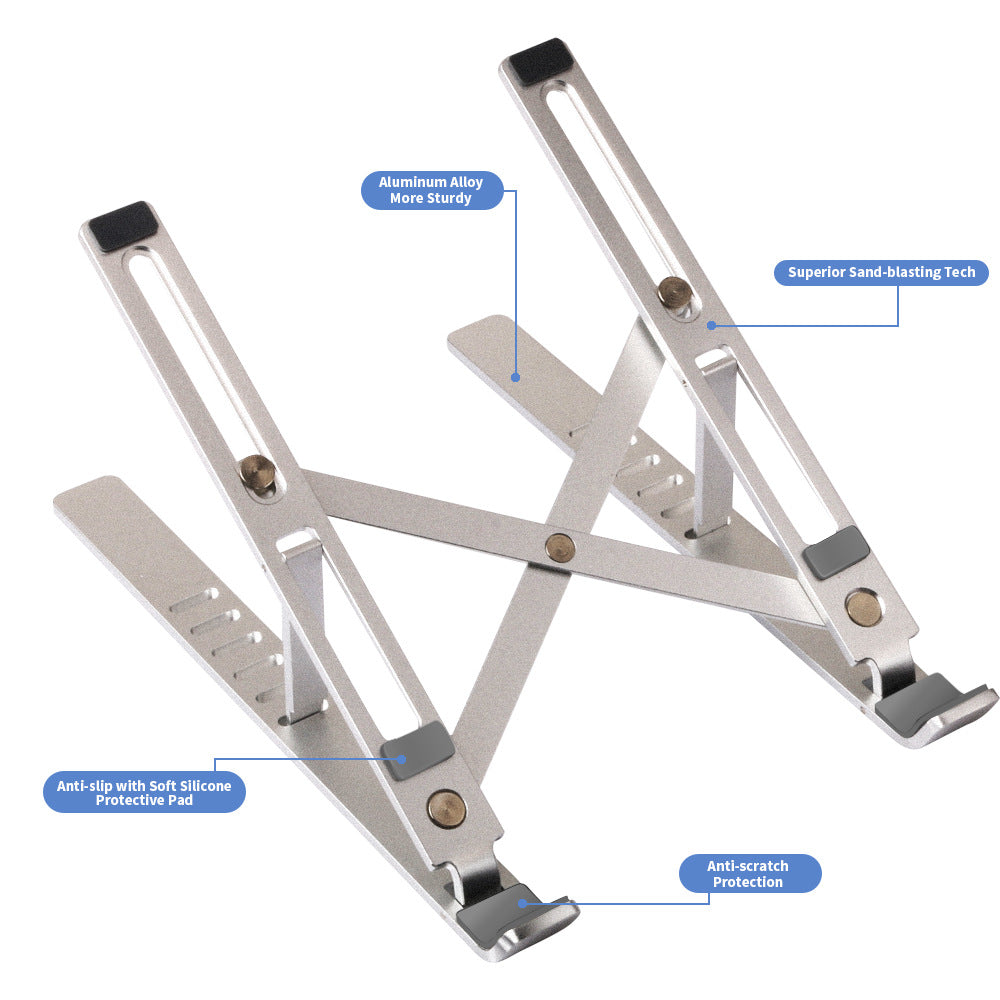 Adjustable Aluminum Laptop Stand – Portable Ergonomic Riser