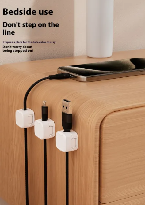 Magnetic Cable Organizer – Compact Cord Clips for a Tidy Desk