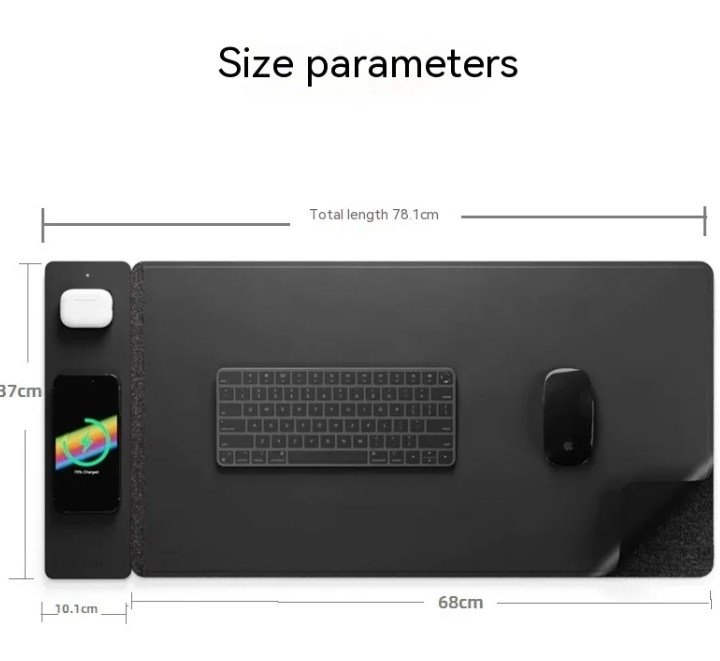 Magnetic Wireless Charging Mouse Pad – Power Up While You Work