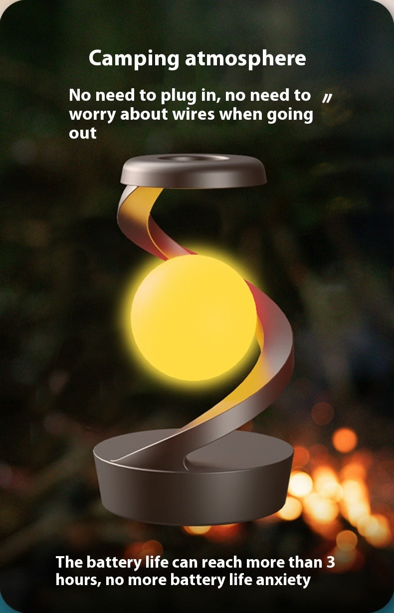 Rotating Moon Lamp with Wireless Charging – Magical Night Light