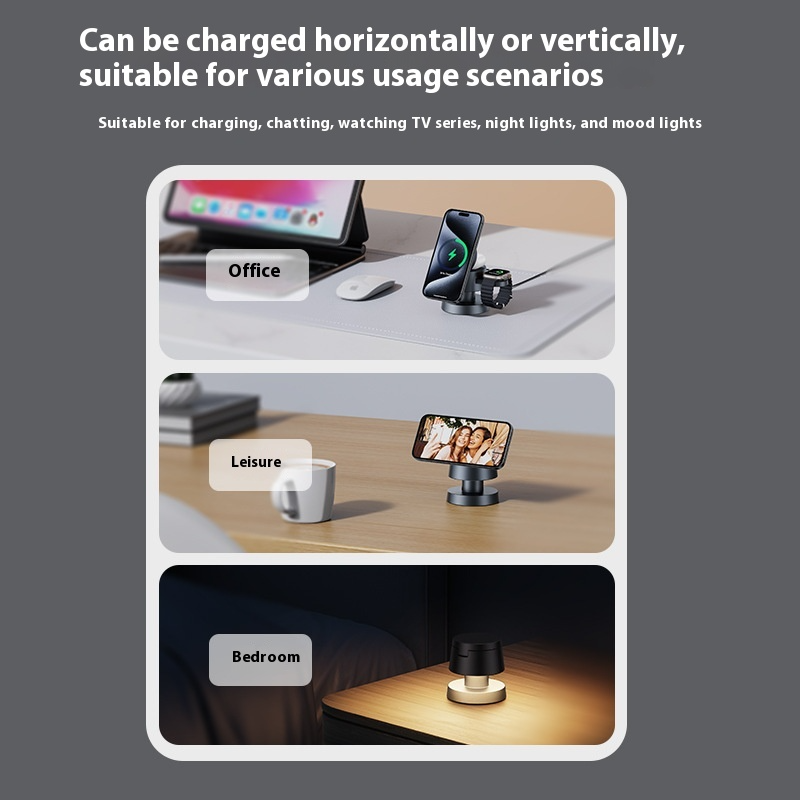 Magnetic Wireless Charger Night Lamp – Light & Charge in One