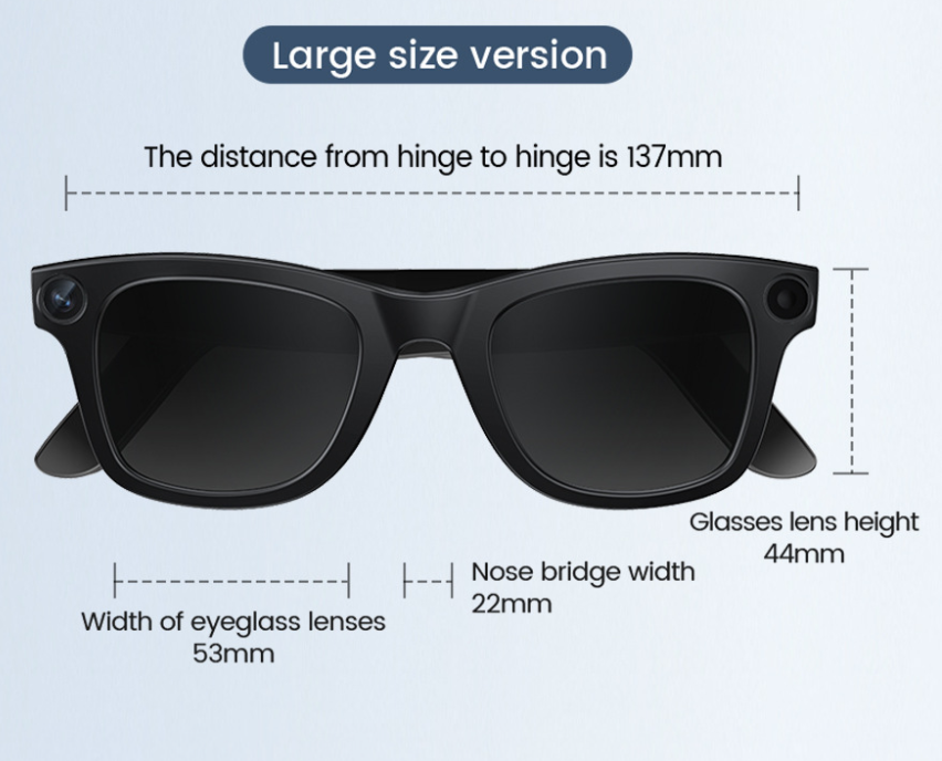 AI Camera Smart Glasses – HD Video, Voice Control & Translation