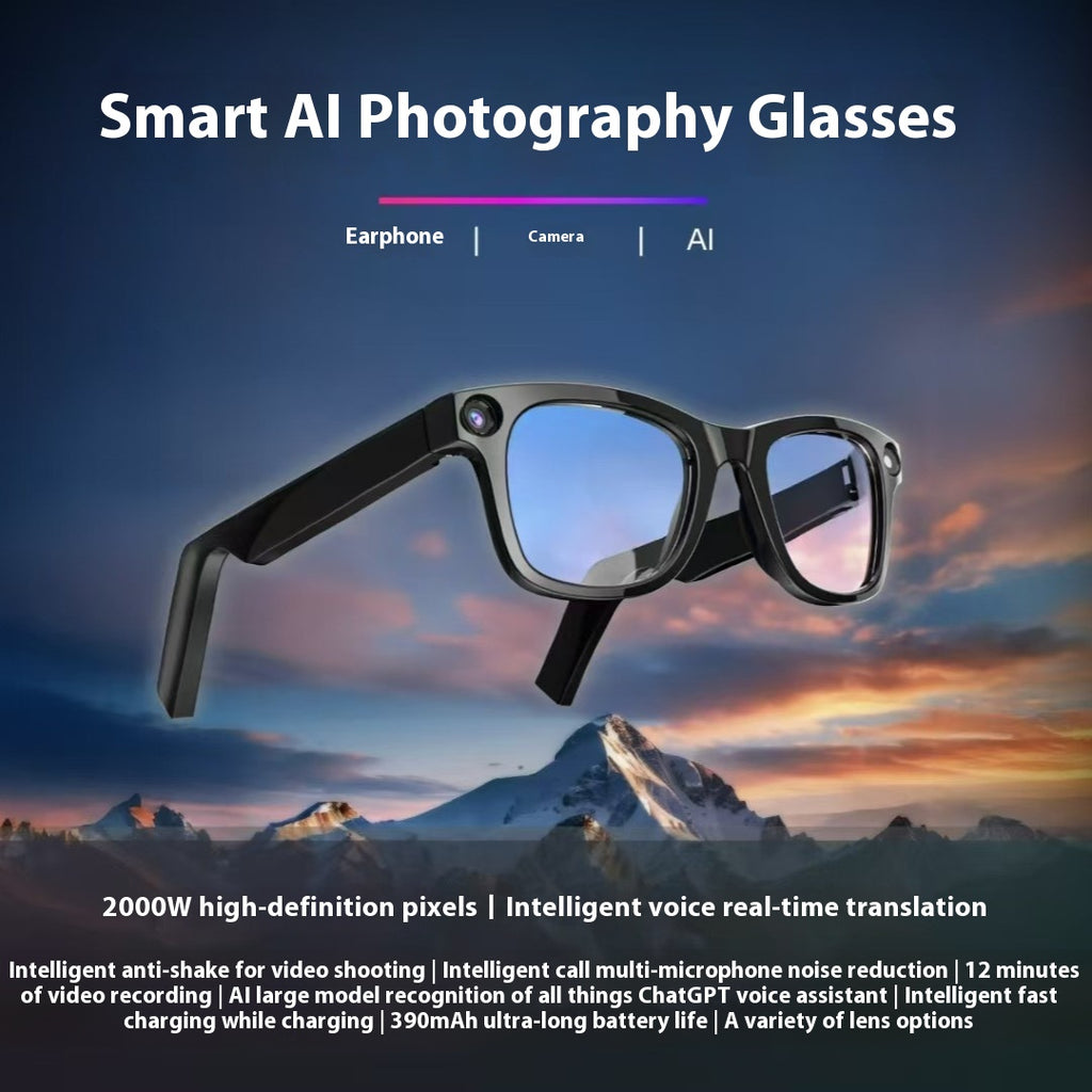AI Camera Smart Glasses – HD Video, Voice Control & Translation