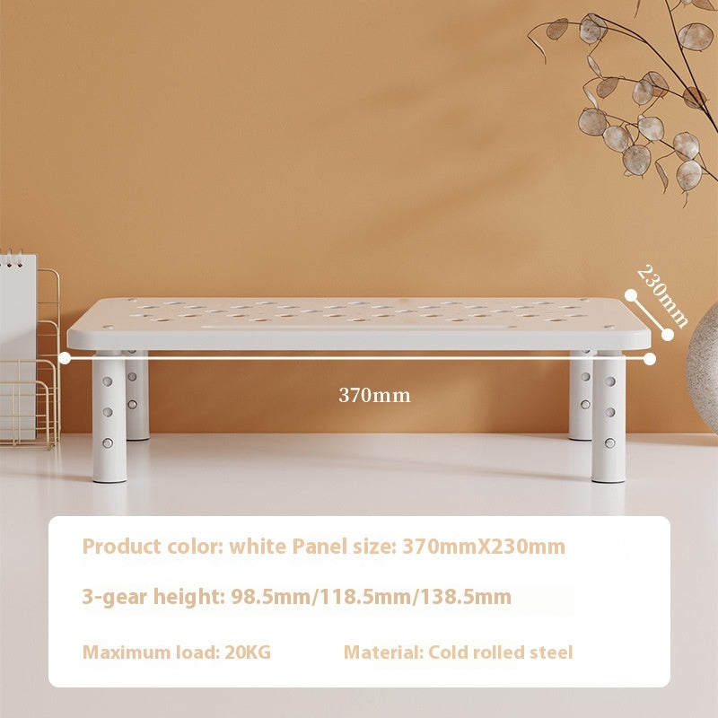 Retractable Desktop Monitor Riser – Adjustable Steel Stand