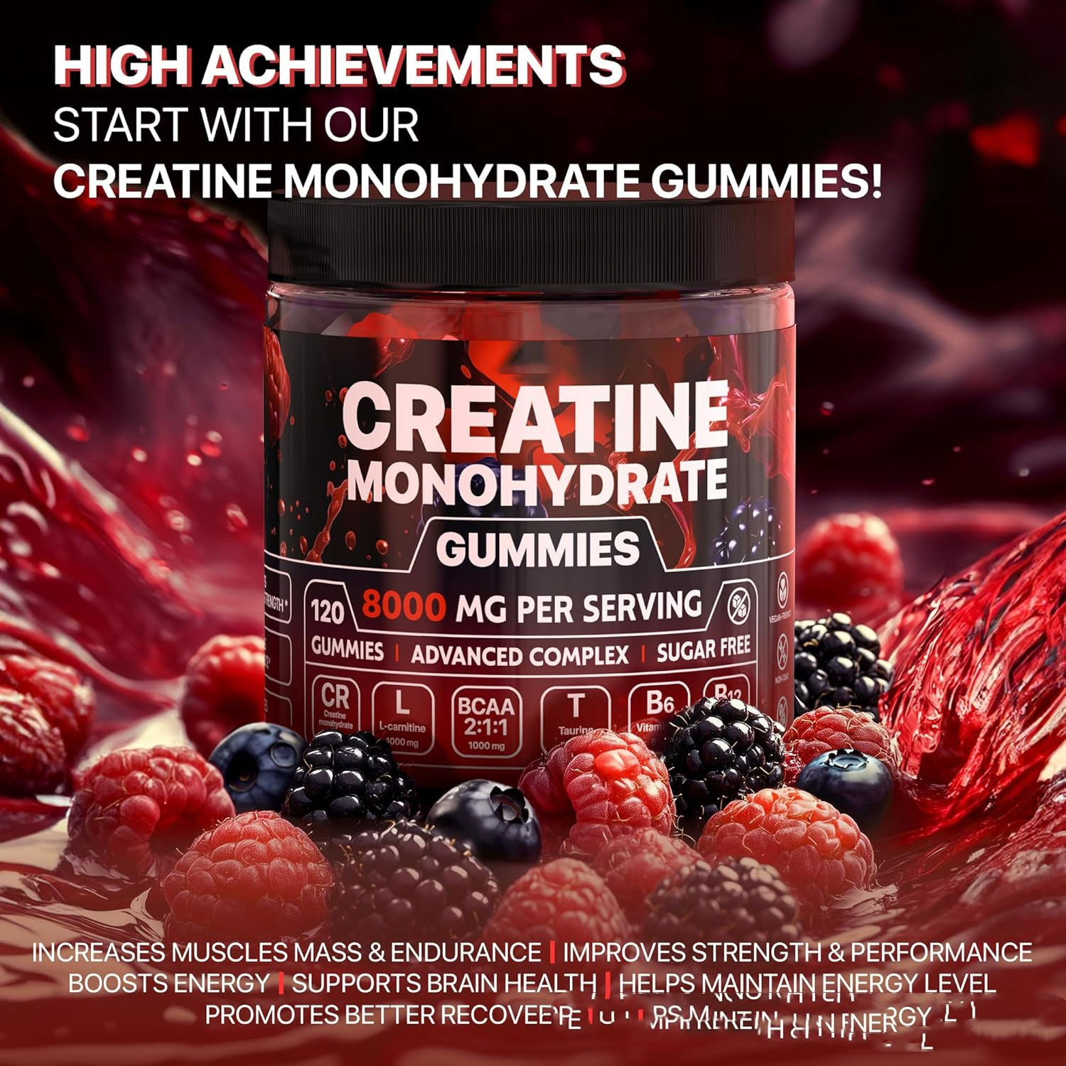 Muscle Boost Creatine Gummies – Energy, Recovery & Strength Support