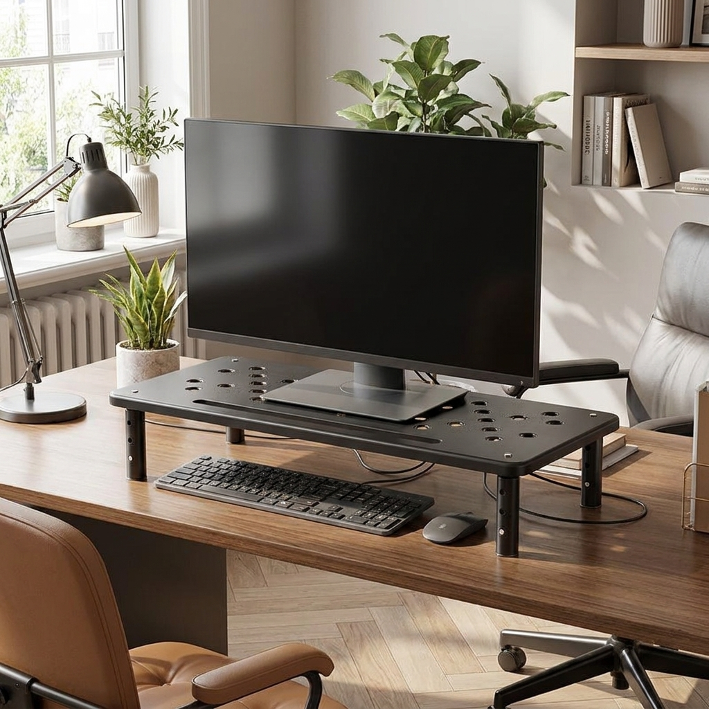 Desktop Monitor Riser in use - lifestyle photo