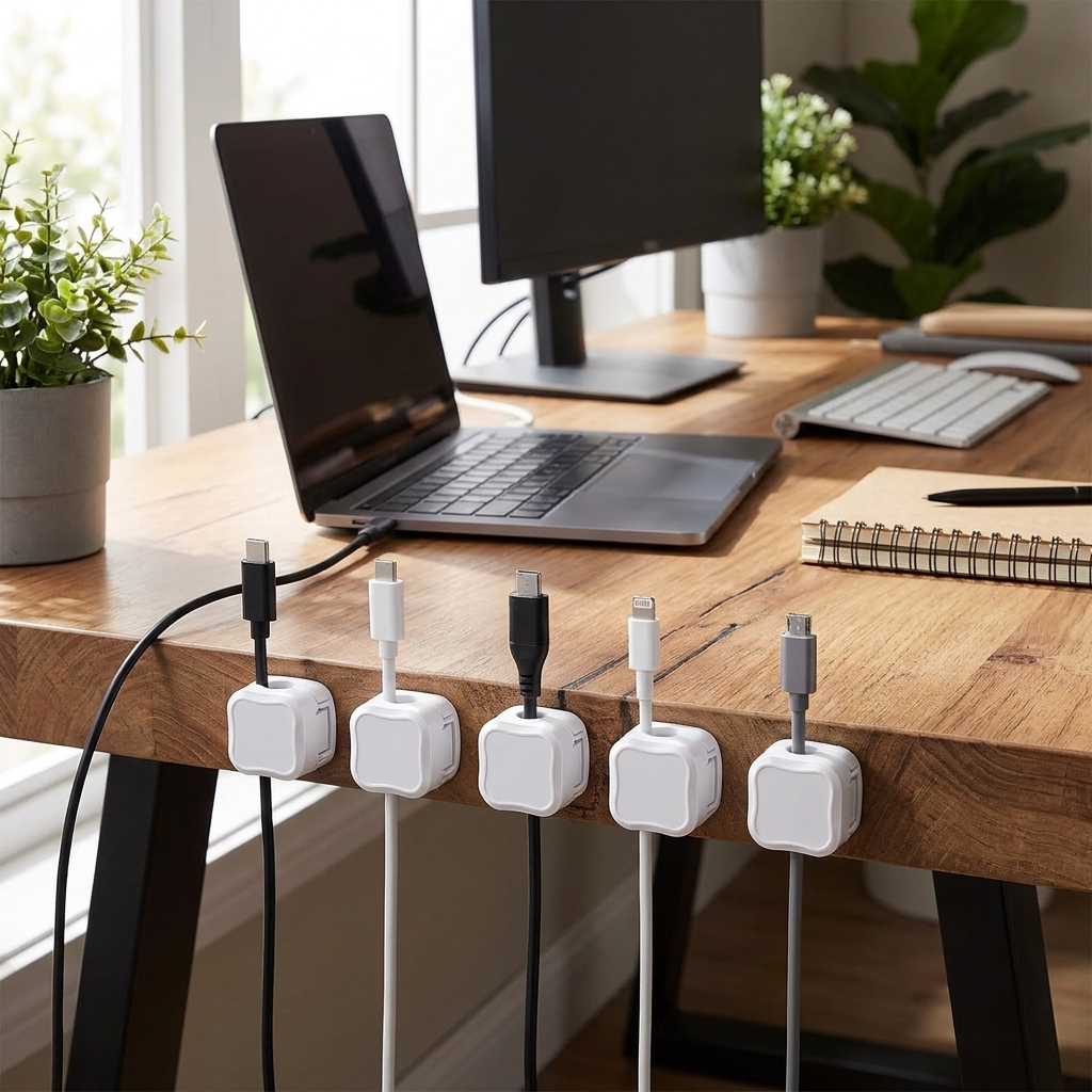 Magnetic Cable Organizer in use - lifestyle photo