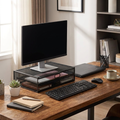 Metal Mesh Monitor Stand and Laptop Riser in use - lifestyle photo