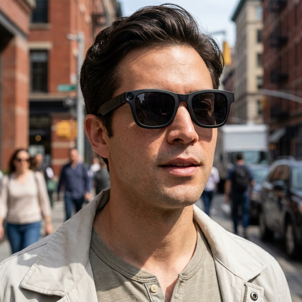 AI Camera Smart Glasses in use - lifestyle photo